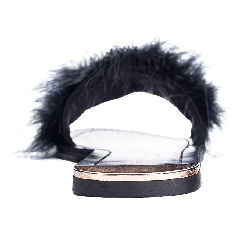 Zoey Marabou Feather Slide - 7.5
