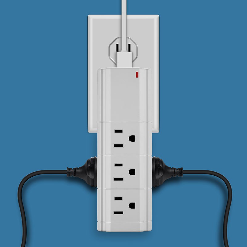 Surge Protector with 9 Wall Outlets & 2 USB Ports