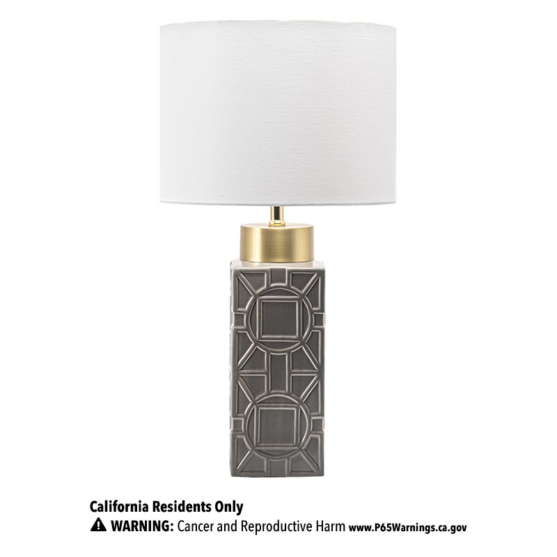 Emblem 29" Ceramic Steel Table Lamp