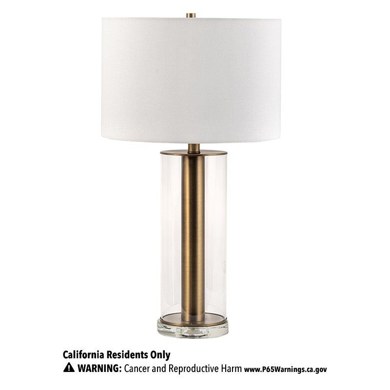 Coronado 27" Iron & Glass Table Lamp