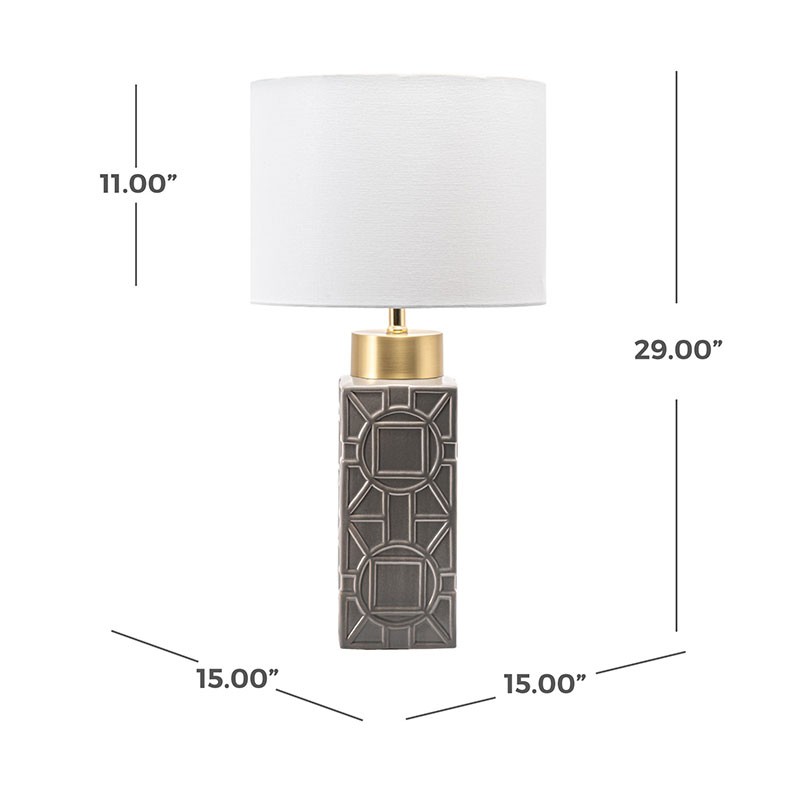 Emblem 29" Ceramic Steel Table Lamp
