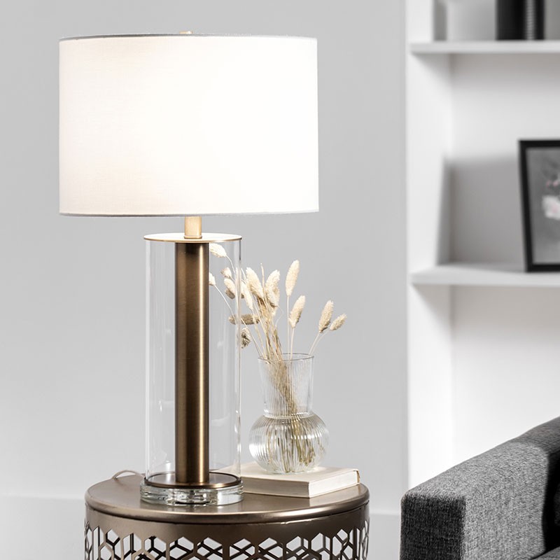 Coronado 27" Iron & Glass Table Lamp