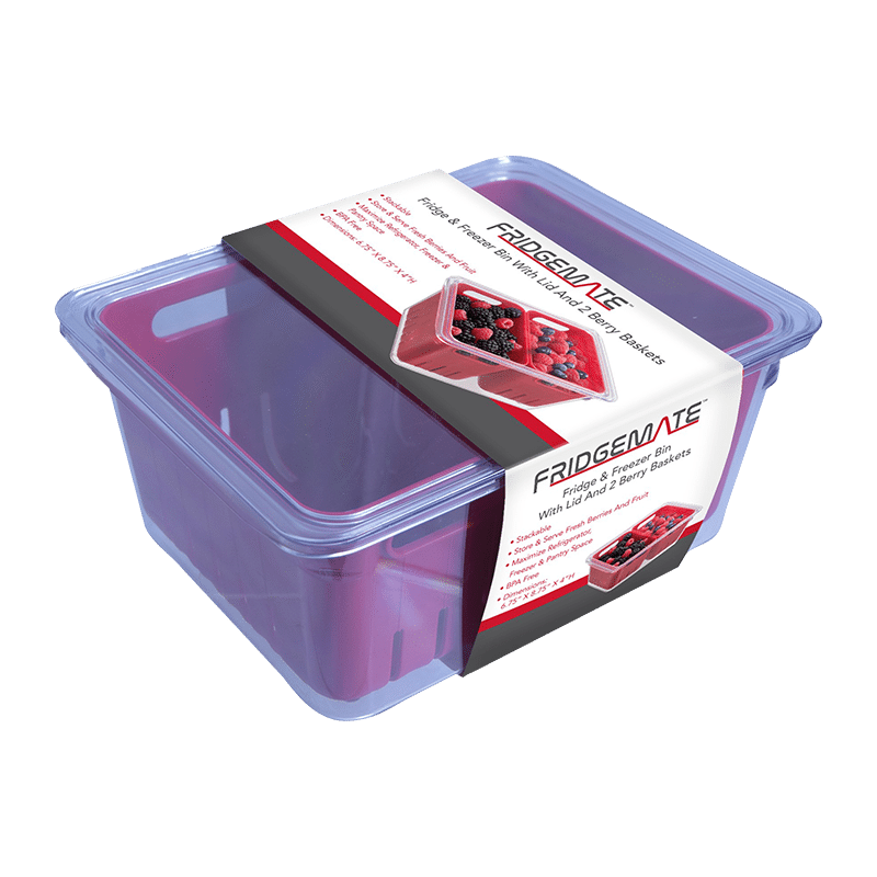 Square 2 Compartment Fresh Berry Bin