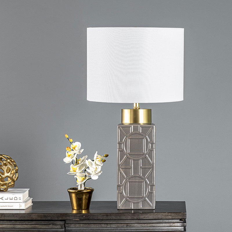 Emblem 29" Ceramic Steel Table Lamp