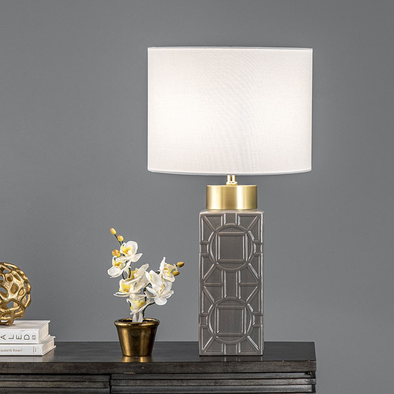 Emblem 29" Ceramic Steel Table Lamp