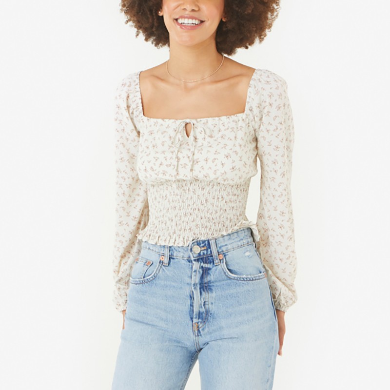 Smocked Penelope Blouse - 1X