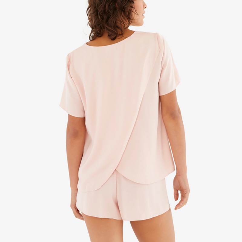 Washable Satin Pajama Set - L