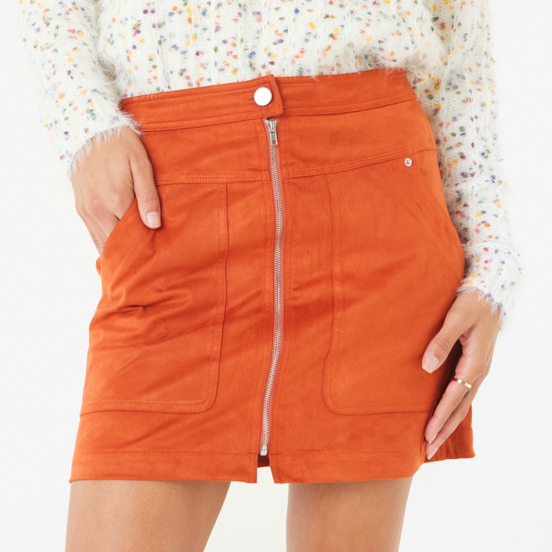 Sophie Soft Suede Skirt - 1X