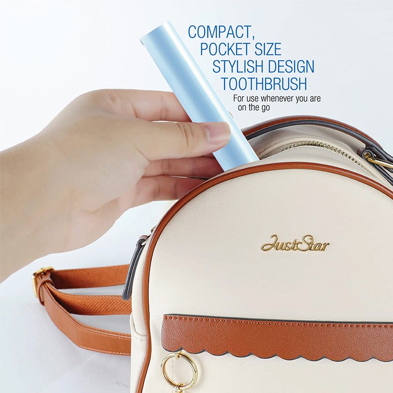 Sonic Travel Toothbrush with 3 Brush Heads
