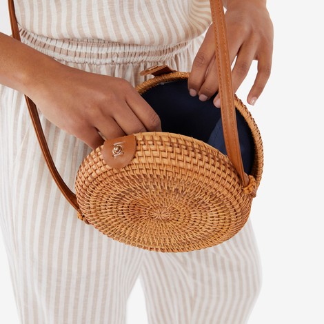 ☆関税込☆JILLSTUART★[SUMMER RATTAN] ROUND CROSS BAG★ ☆関税込☆JILLSTUART☆[SUMMER RATTAN] ROUND CROSS BAG
