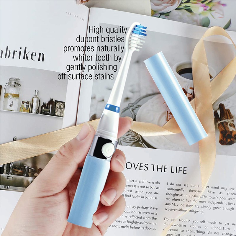 Sonic Travel Toothbrush with 3 Brush Heads