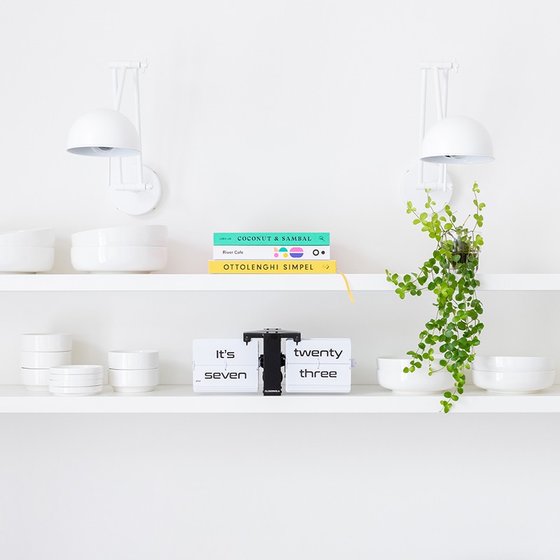 Flipping Out Text Decorative Clock