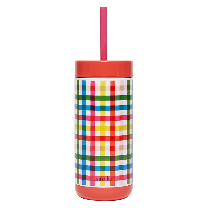 Stainless Steel Tumbler with Straw