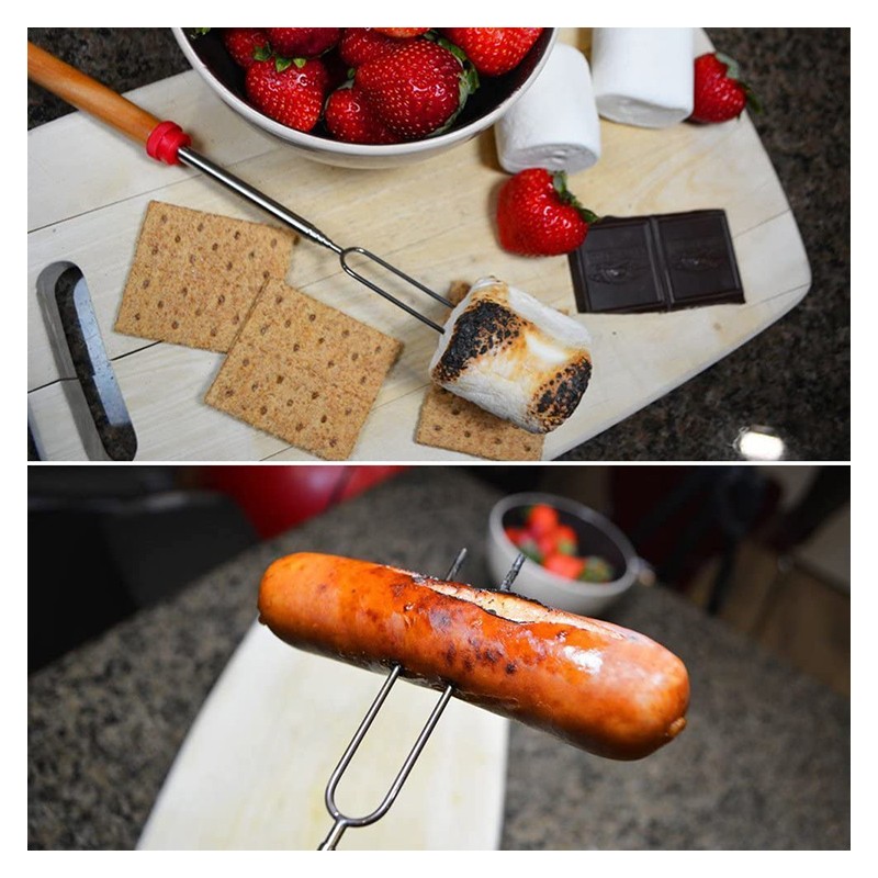 8 Piece Marshmallow Roasting Stick Set with Bag