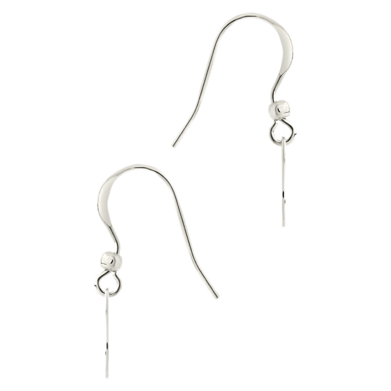 Sterling Silver Fishhook Disc Drop Earrings