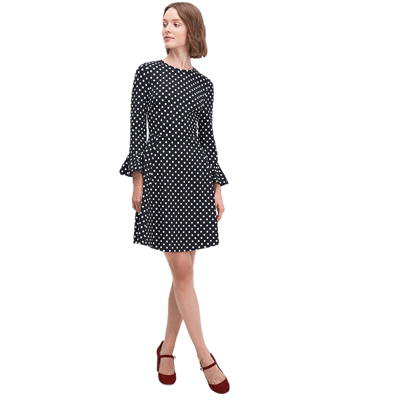 Domino Dot Ponte Dress XS-XXL