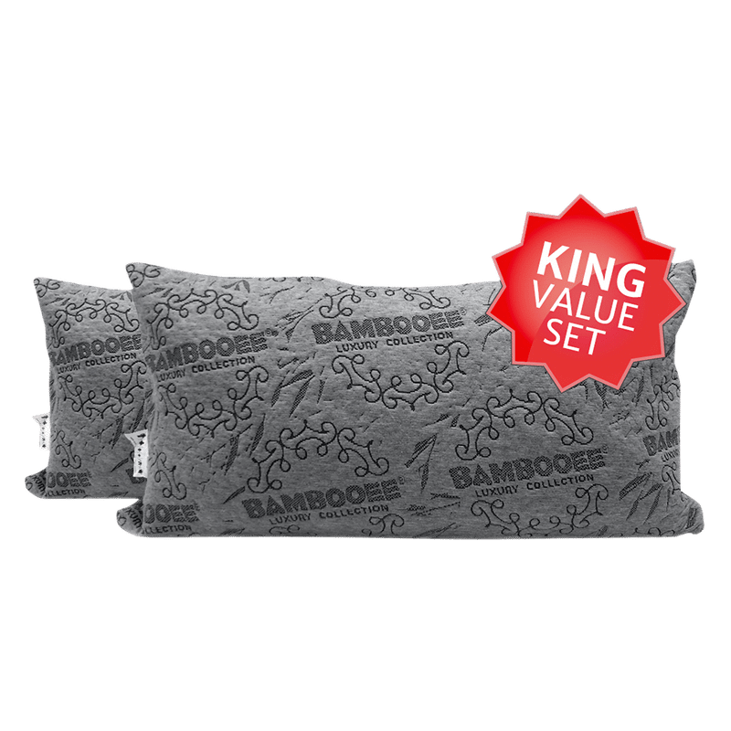 Adjustable Organic Charcoal Infused Pillow - 2 pack
