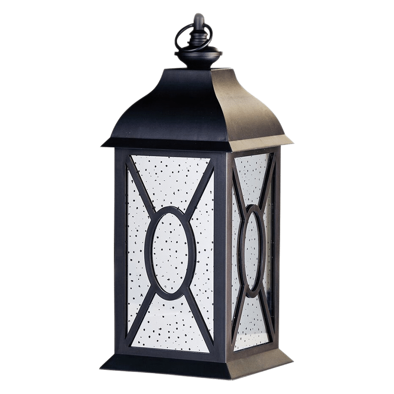 Indoor/Outdoor 22" Illuminated Mercury Glass Lantern