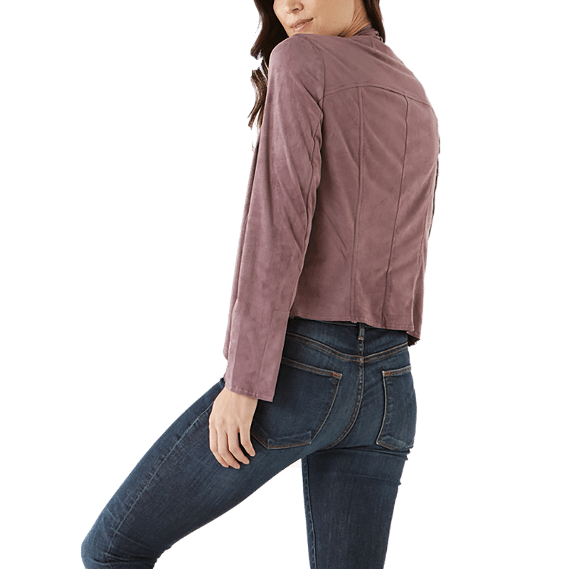 Abigail Faux Suede Drape Jacket S-XL