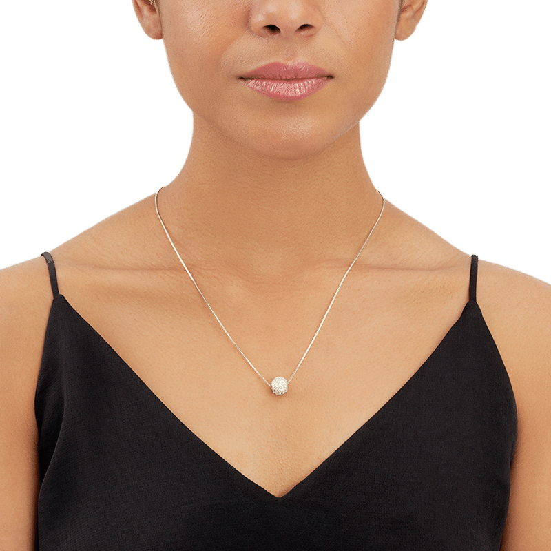 CZ Sparkling Sphere Pendant
