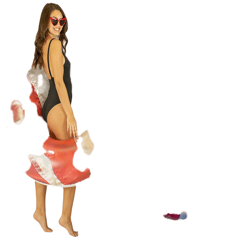 Stars and Stripes 48" Jumbo Pool Tube + Set of 2 Drink Floats