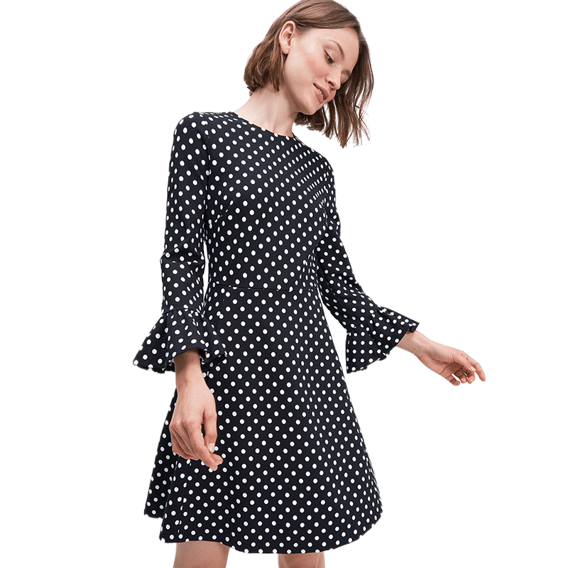 Domino Dot Ponte Dress XS-XXL