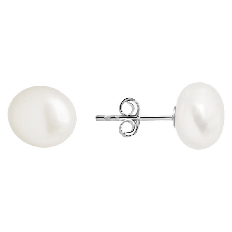 Sterling Silver Baroque Pearl Studs