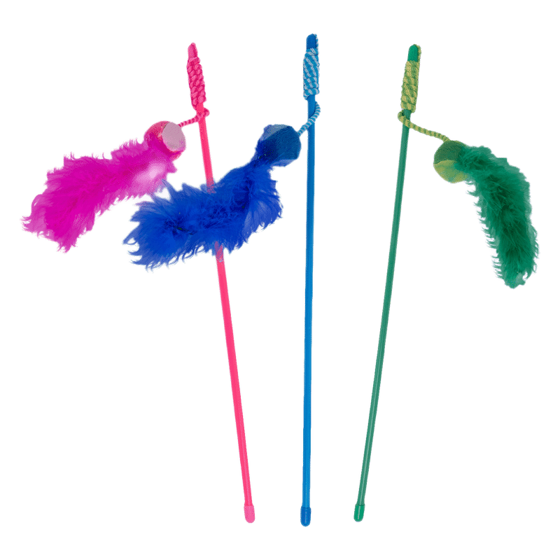 Teaser Toy with Feather (3 pack)