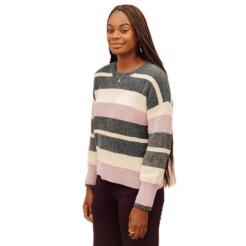 Willow & Clay Krista Striped Chenielle Sweater