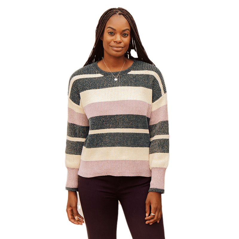 Willow & Clay Krista Striped Chenielle Sweater