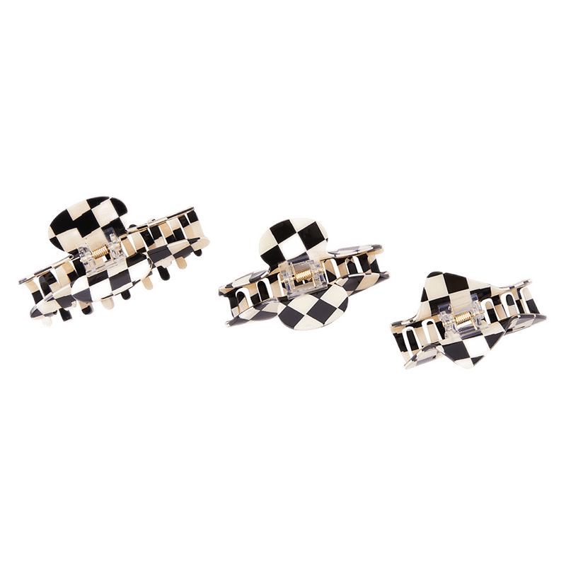 Checkered Clip Trio
