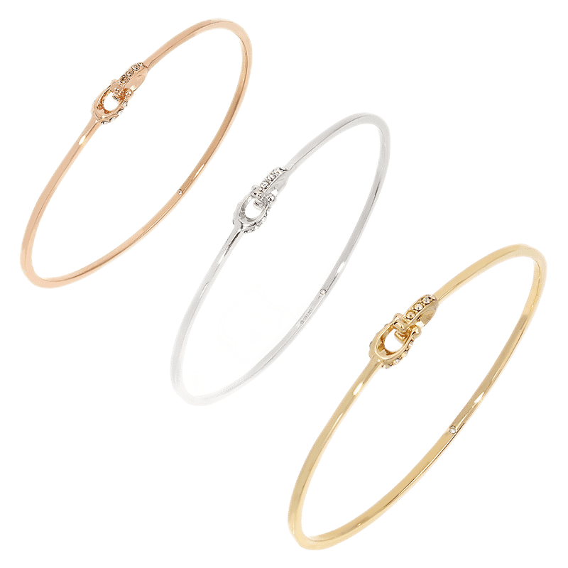 Coach Interlocking Signature C Swarovski® crystals Bangle Bracelet Set