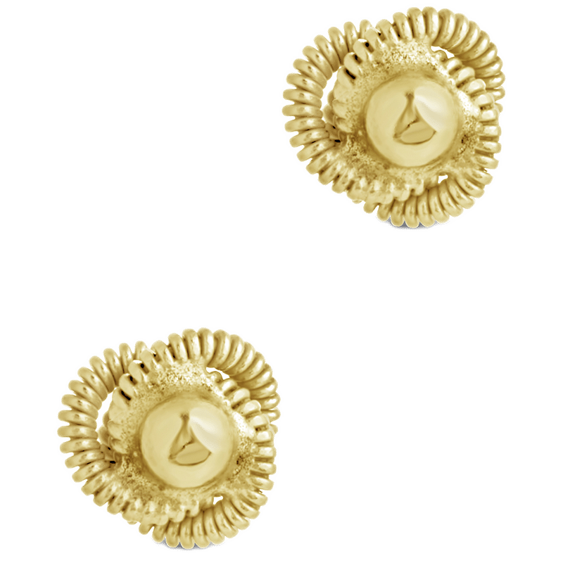 Sterling Silver Braided Knot & Sphere Studs