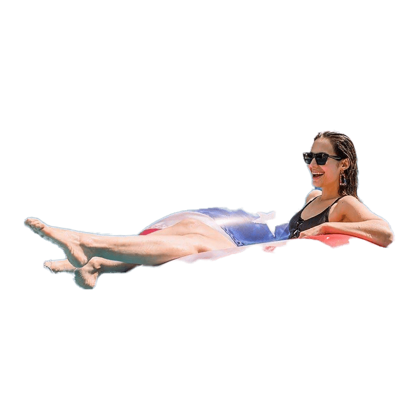 Stars and Stripes 48" Jumbo Pool Tube + Set of 2 Drink Floats