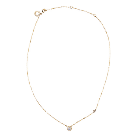 Round Bezel Necklace by CZ by Kenneth Jay Lane - FabFitFun