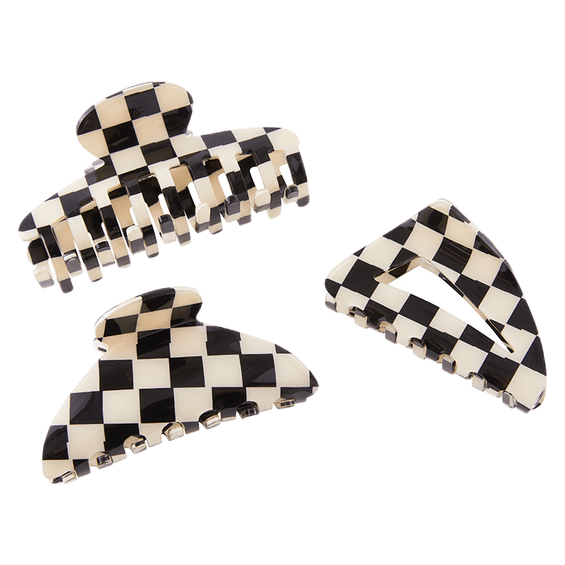 Checkered Clip Trio