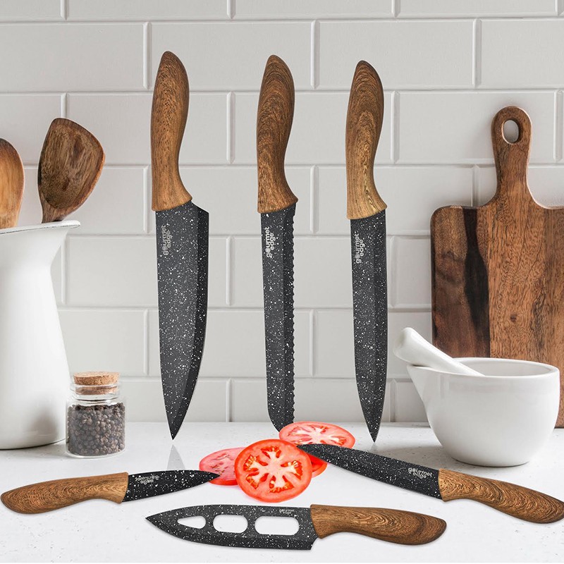6 Piece Speckled Knife Set
