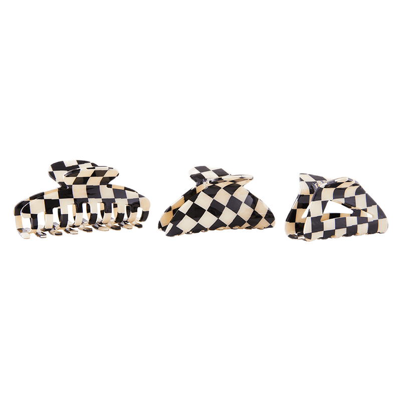 Checkered Clip Trio