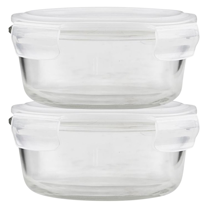 Storage with lid - Set of 2