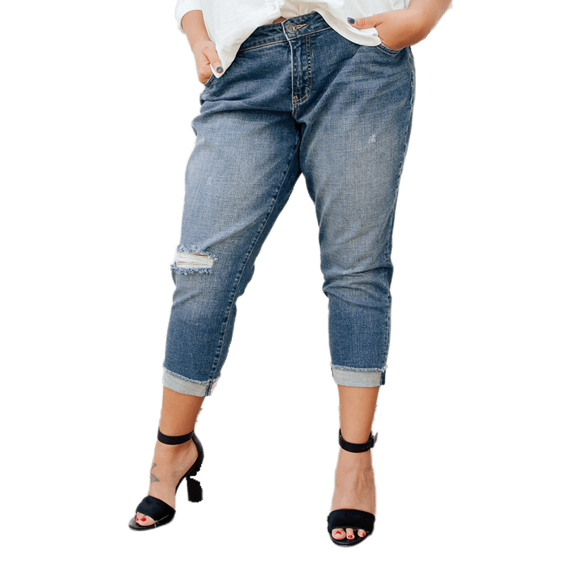 Kut From The Kloth Amy Crop Straight Leg Roll Up
