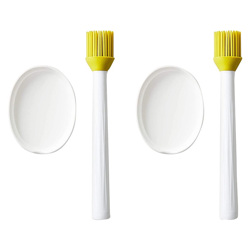 Herb Wand Basting Brush with Ceramic Tray (2 Pack)