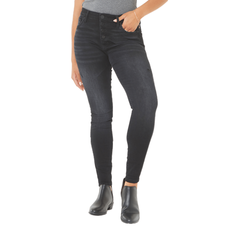 Mia High Rise Skinny Button Fly 0-18