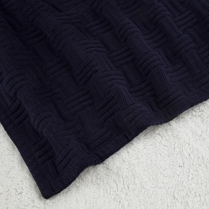 Basket Weave with Sherpa Throw