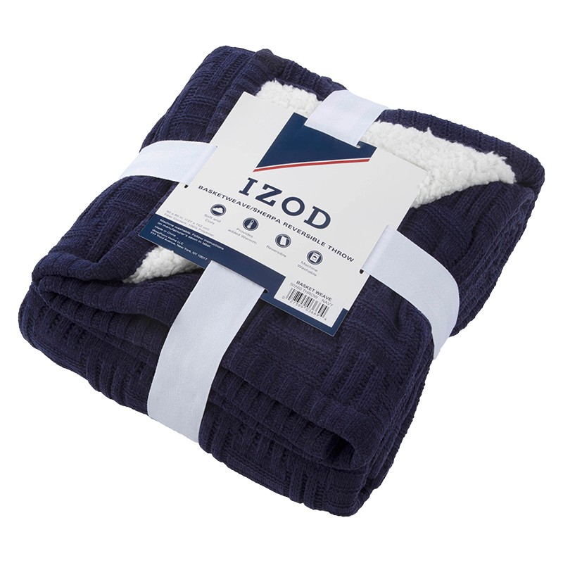 Basket Weave with Sherpa Throw