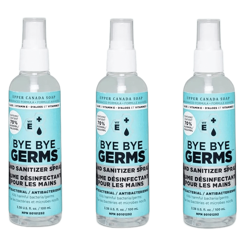 Bye Bye Germs Advanced Formula Antibacterial Spray Sanitizer Set