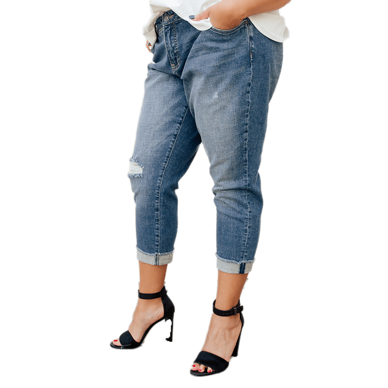 Kut From The Kloth Amy Crop Straight Leg Roll Up