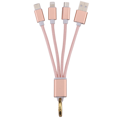 3 in 1 Charging Cable Keychain by Ellie Rose - FabFitFun
