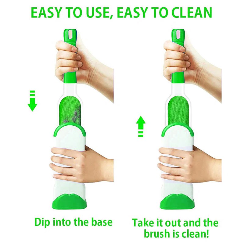 Pet Hair Lint Brush with Self Cleaning Base