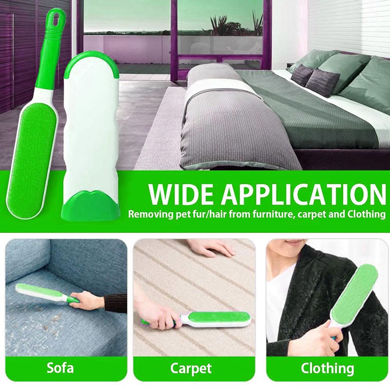 Pet Hair Lint Brush with Self Cleaning Base