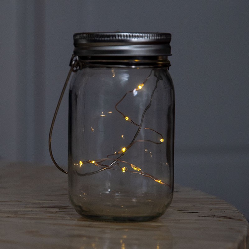 Solar Powered LED Hanging Mason Jar